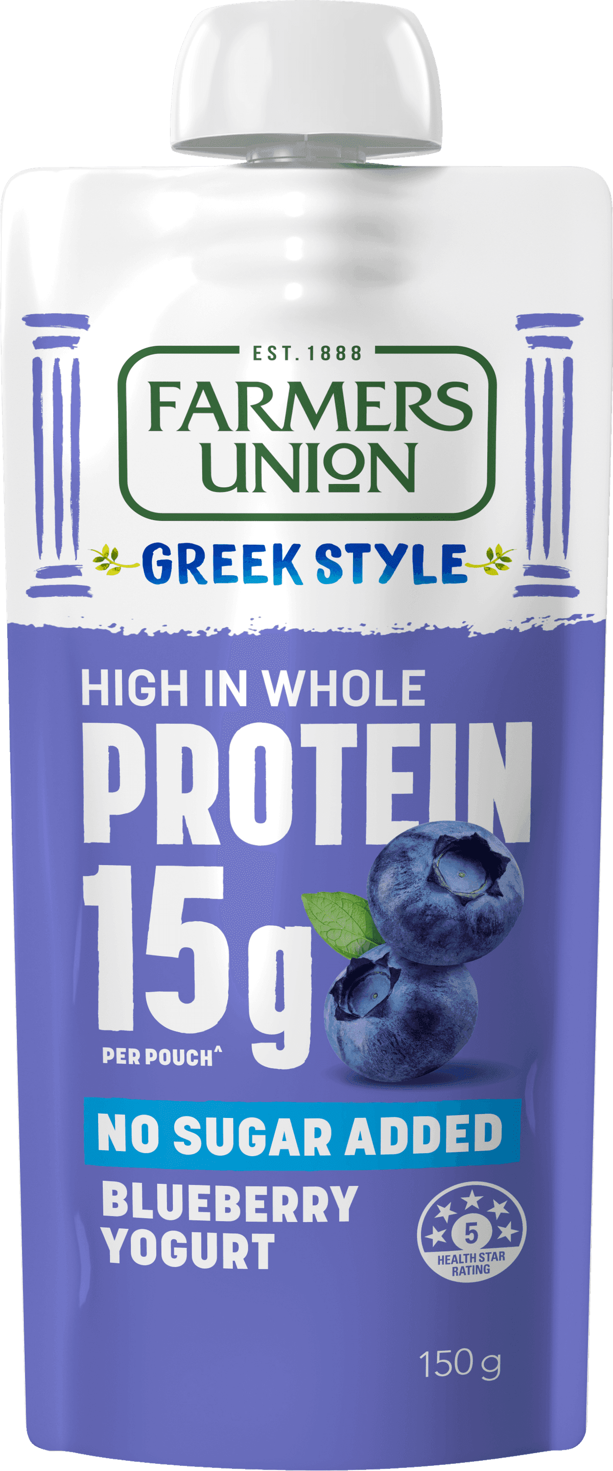 Farmers Union High Protein Blueberry yogurt pouch