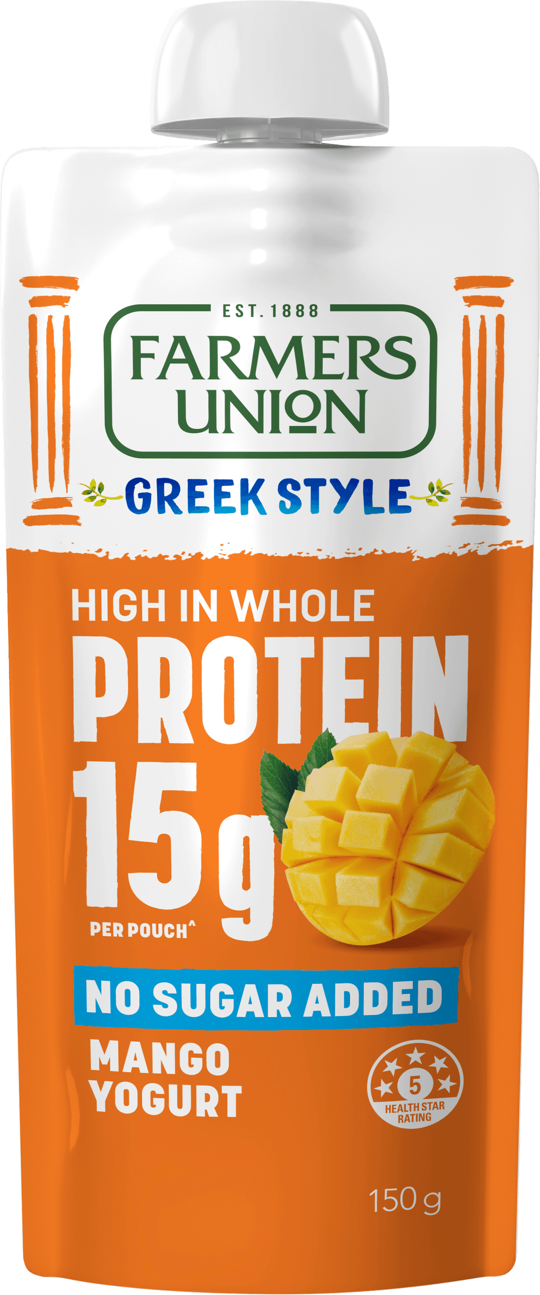 Farmers Union High Protein Mango yogurt pouch