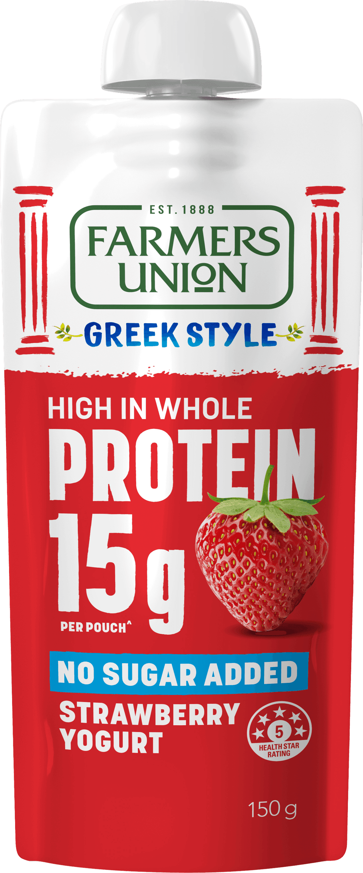 Farmers Union High Protein Strawberry yogurt pouch