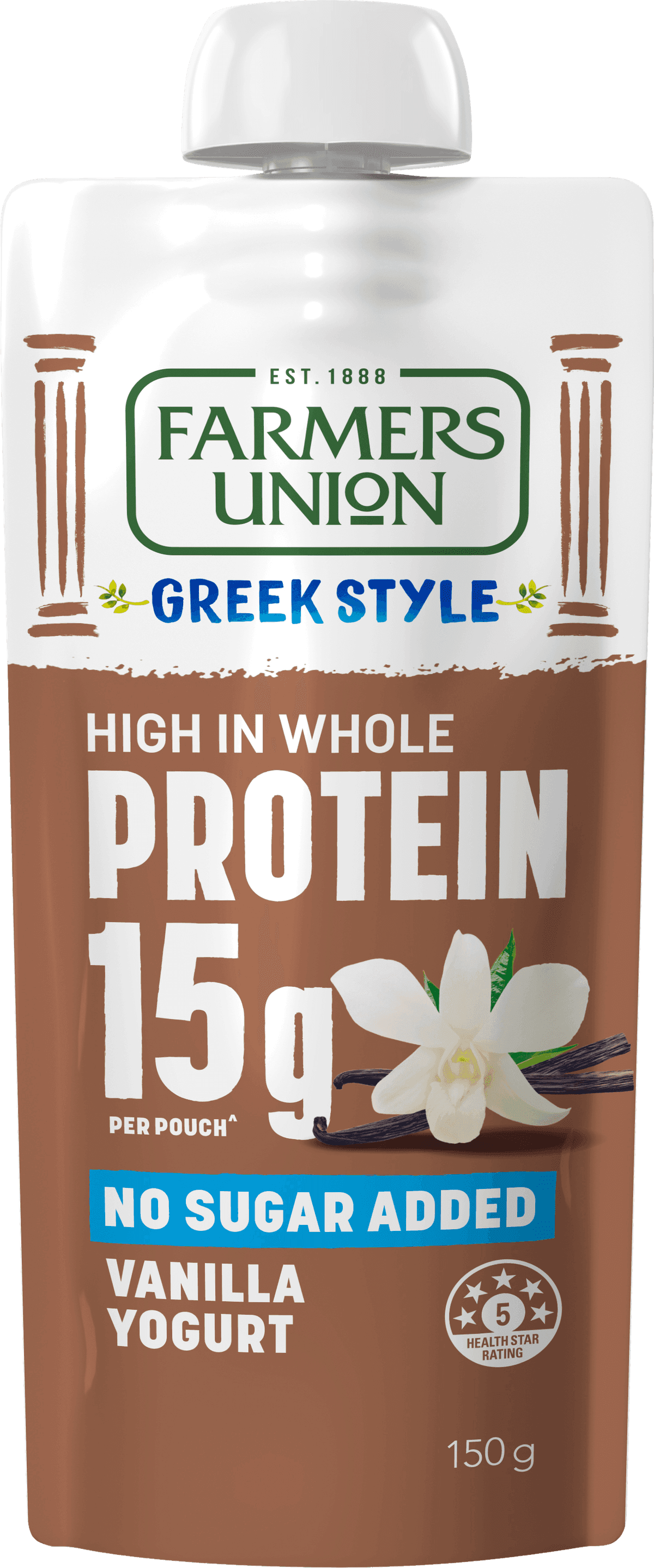 Farmers Union High Protein Vanilla yogurt pouch